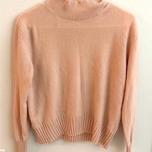 J. Crew 100% Cashmere Soft Peach Turtleneck Sweater - Women’s Size Large